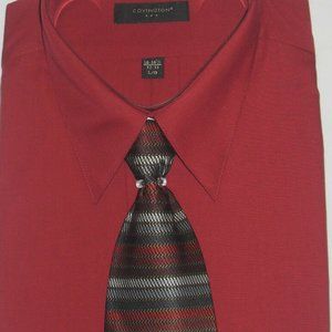 Shirt & silk tie mens L neck size 16-16 1/2" new sleeve length 32/33 Covington